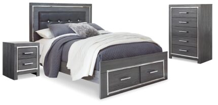 Lodanna Queen Storage Bed, Chest and Nightstand - Ashley Direct