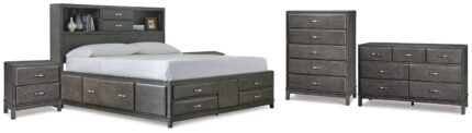 Caitbrook Queen Storage Bed, Dresser, Chest and 2 Nightstands - Ashley Direct