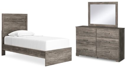 Ralinksi Twin Panel Bed, Dresser and Mirror - Ashley Direct