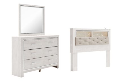 Altyra Queen Bookcase Headboard, Dresser and Mirror - Ashley Direct