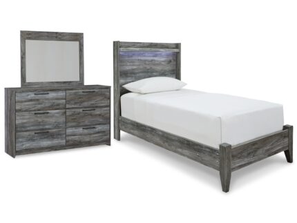 Baystorm Twin Panel Bed, Dresser and Mirror - Ashley Direct