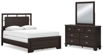 Covetown Queen Panel Bed, Dresser and Mirror - Ashley Direct