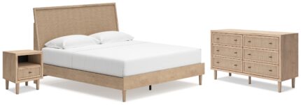 Cielden King Panel Bed, Dresser and Nightstand - Ashley Direct