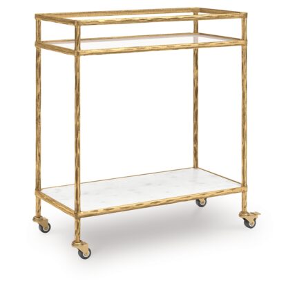 Plattfield Bar Cart - Ashley Direct