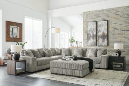 Lindyn 5-Piece Sectional and Ottoman - Ashley Direct