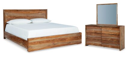 Dressonni Queen Panel Bed, Dresser and Mirror - Ashley Direct
