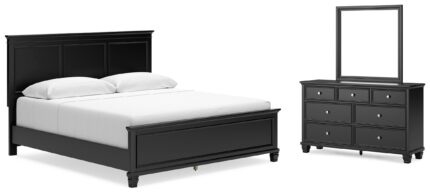 Lanolee King Panel Bed, Dresser and Mirror - Ashley Direct