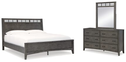 Montillan California King Panel Bed, Dresser and Mirror - Ashley Direct
