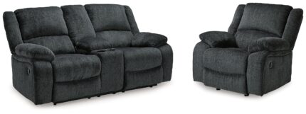 Draycoll Reclining Loveseat with Console and Recliner - Ashley Direct