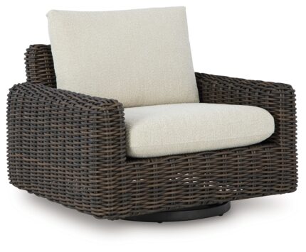 Kimora Outdoor Swivel Lounge Chair - Ashley Direct