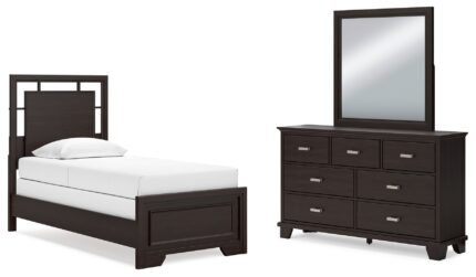 Covetown Twin Panel Bed, Dresser and Mirror - Ashley Direct