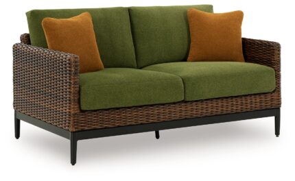 Horizon Hall Outdoor Loveseat with Cushion - Ashley Direct