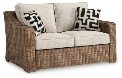 Beachcroft Outdoor Loveseat with Cushion - Ashley Direct