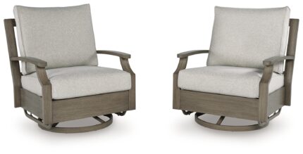Rainier Ranch Outdoor Swivel Glider Chair with Cushion - Ashley Direct