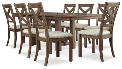 Moriville Dining Table and 8 Chairs - Ashley Direct