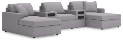 Modmax 5-Piece Sectional with Chaise and Audio Console - Ashley Direct