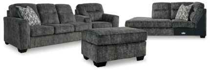 Lonoke 2-Piece Sectional, Oversized Chair and Ottoman - Ashley Direct