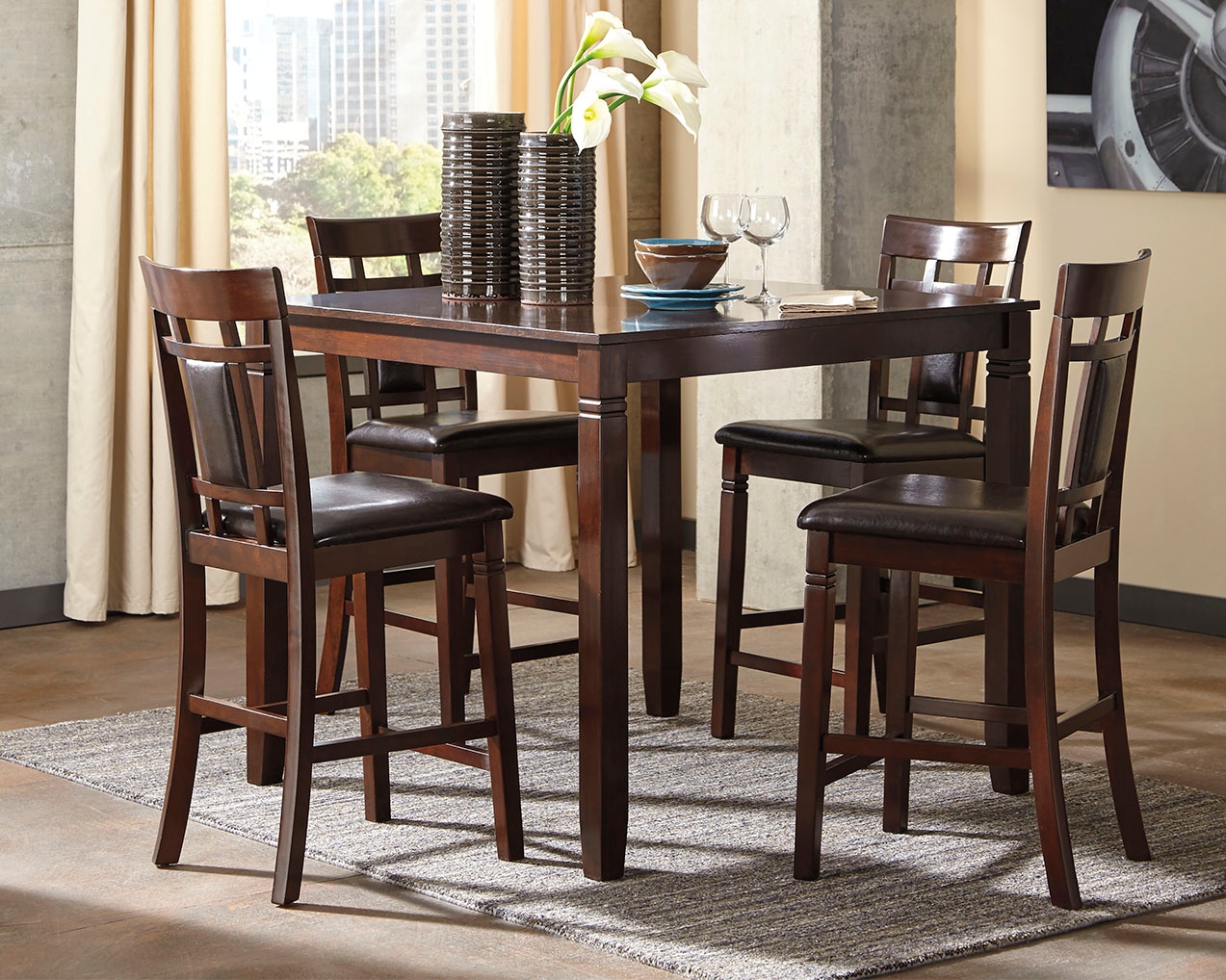 Bennox Counter Height Dining Table and Bar Stools (Set of 5) product image