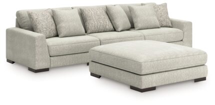 Regent Park 3-Piece Sectional and Ottoman - Ashley Direct