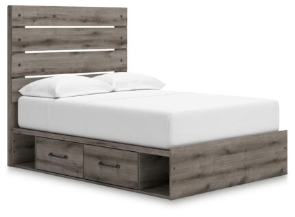 Graystorm Full Panel Bed with Storage - Ashley Direct
