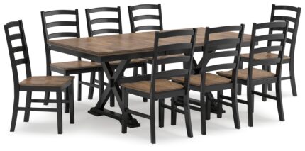 Wildenauer Dining Table and 8 Chairs - Ashley Direct