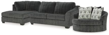 Biddeford 2-Piece Sectional and Oversized Swivel Accent Chair - Ashley Direct