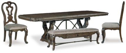 Maylee Dining Table, 2 Chairs and Bench - Ashley Direct