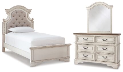 Realyn Twin Bed, Dresser and Mirror - Ashley Direct