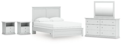 Bostwick Shoals Queen Panel Bed, Dresser, Mirror and 2 Nightstands - Ashley Direct