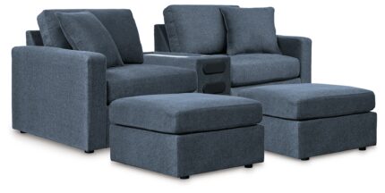 Modmax 3-Piece Sectional and 2 Ottomans - Ashley Direct