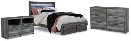 Baystorm Queen Panel Storage Bed, Dresser and 2 Nightstands - Ashley Direct