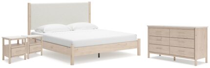 Cadmori King Panel Bed, Dresser and 2 Nightstands - Ashley Direct