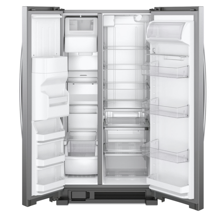 WRS325SDHZ 36-inch Wide Side-by-Side 25 cu. ft Refrigerator By Whirlpool door open product image
