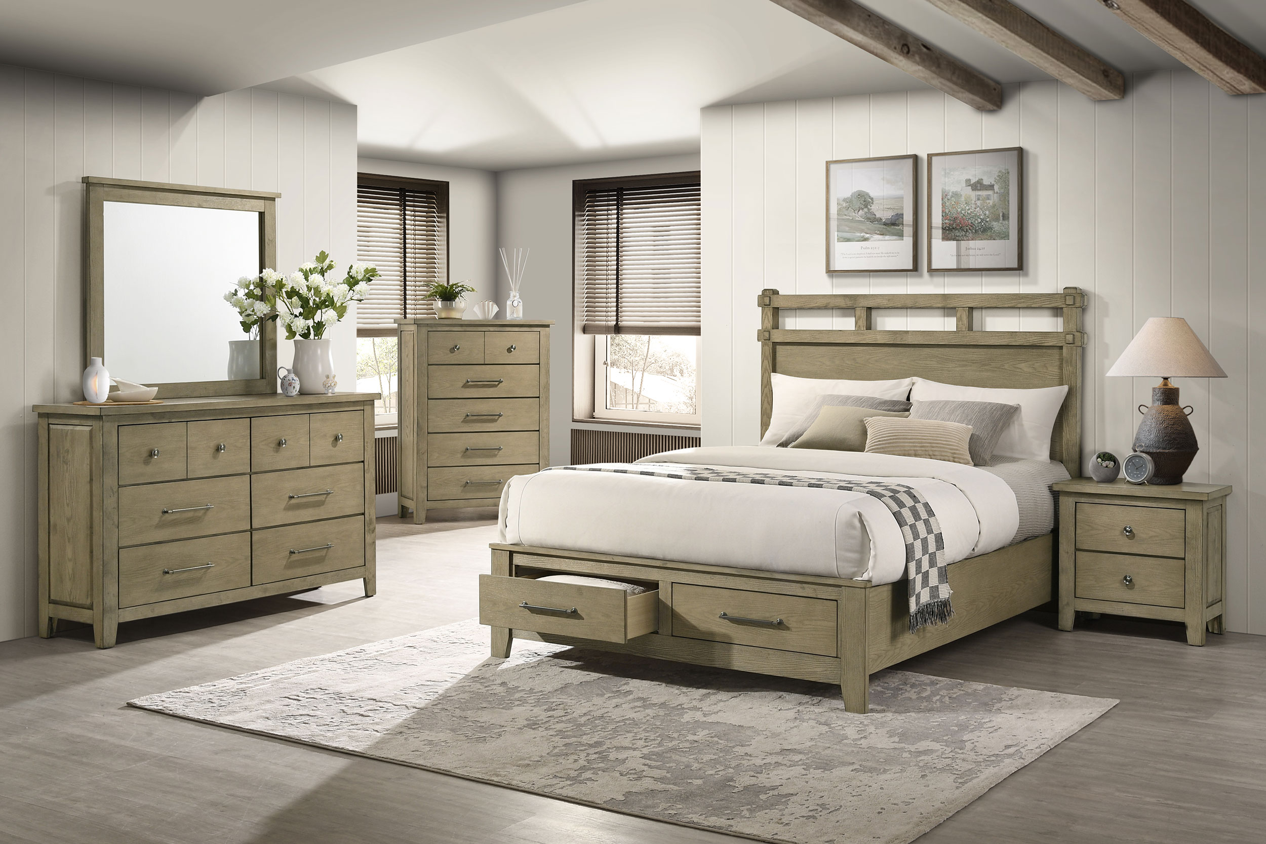 Hazlewood 5-piece Eastern King Bedroom Set Vineyard Oak - Coaster