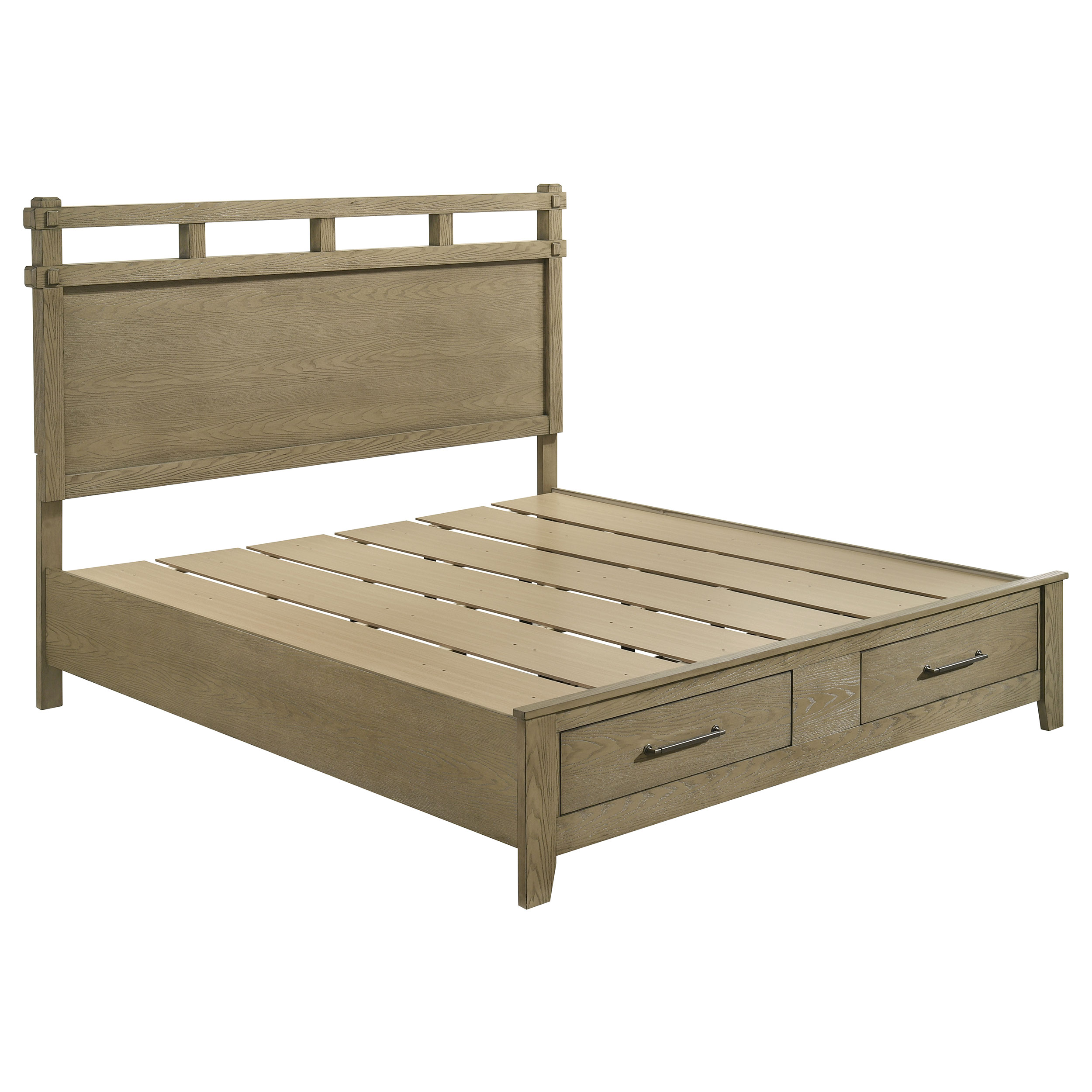Hazlewood 59-inch Eastern King Storage Bed Vineyard Oak - Coaster