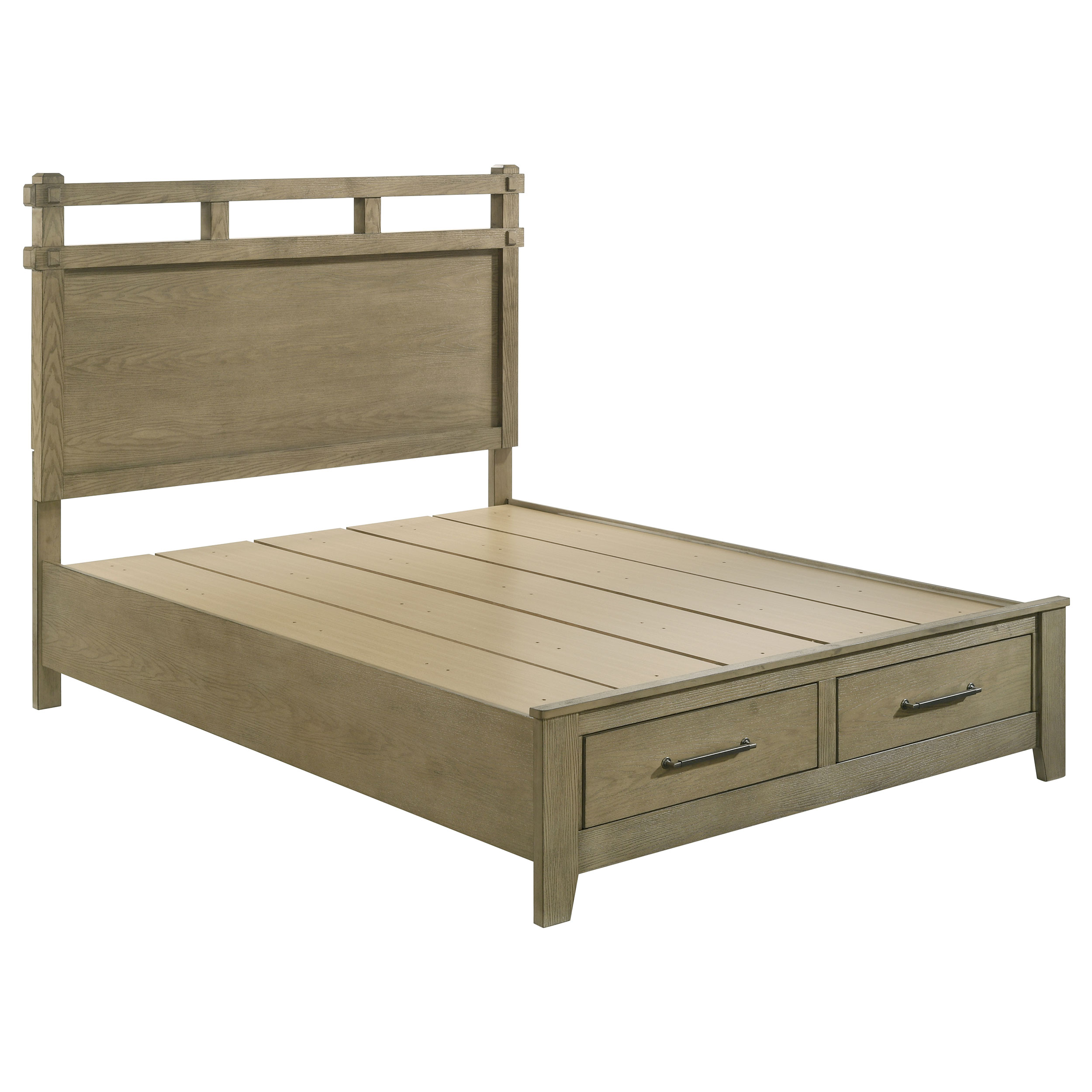 Hazlewood 59-inch Queen Panel Storage Bed Vineyard Oak - Coaster