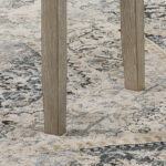 Tabitha Light Oak Finish Dining Bench with Light Gray Fabric product image