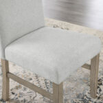 Tabitha Set of 2 Light Oak Finish Dining Side Chairs with Light Gray Fabric product image