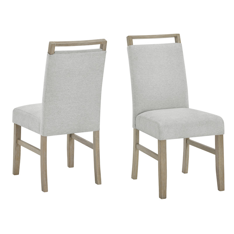 Tabitha Set of 2 Light Oak Finish Dining Side Chairs with Light Gray Fabric Tabitha Set of 2 Light Oak Finish Dining Side Chairs with Light Gray Fabric product image