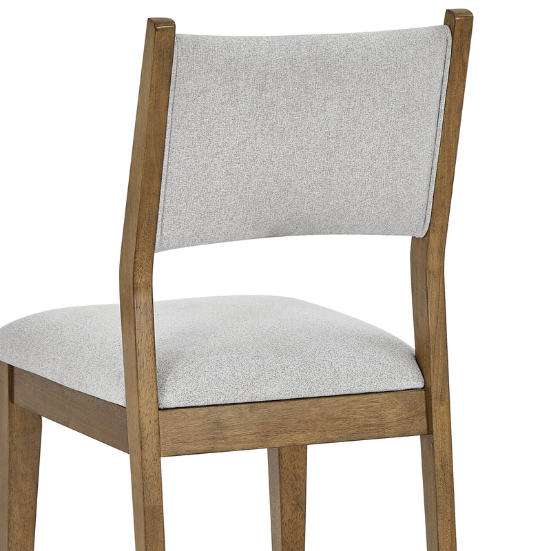 Darla Set of 2 Walnut Oak Dining Side Chairs with Light Gray Fabric Darla Set of 2 Walnut Oak Dining Side Chairs with Light Gray Fabric product image