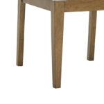 Darla Set of 2 Walnut Oak Dining Side Chairs with Light Gray Fabric product image