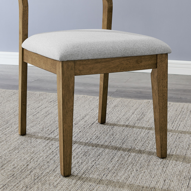 Darla Set of 2 Walnut Oak Dining Side Chairs with Light Gray Fabric Darla Set of 2 Walnut Oak Dining Side Chairs with Light Gray Fabric product image