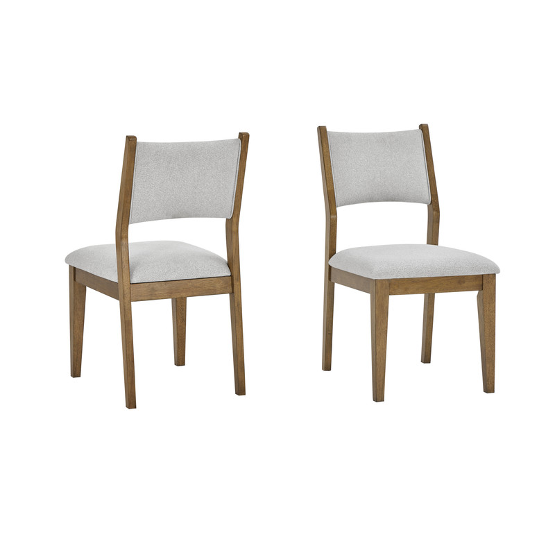 Darla Set of 2 Walnut Oak Dining Side Chairs with Light Gray Fabric Darla Set of 2 Walnut Oak Dining Side Chairs with Light Gray Fabric product image