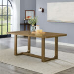 Darla 66" Rectangular Walnut Oak Sled Dining Table product image