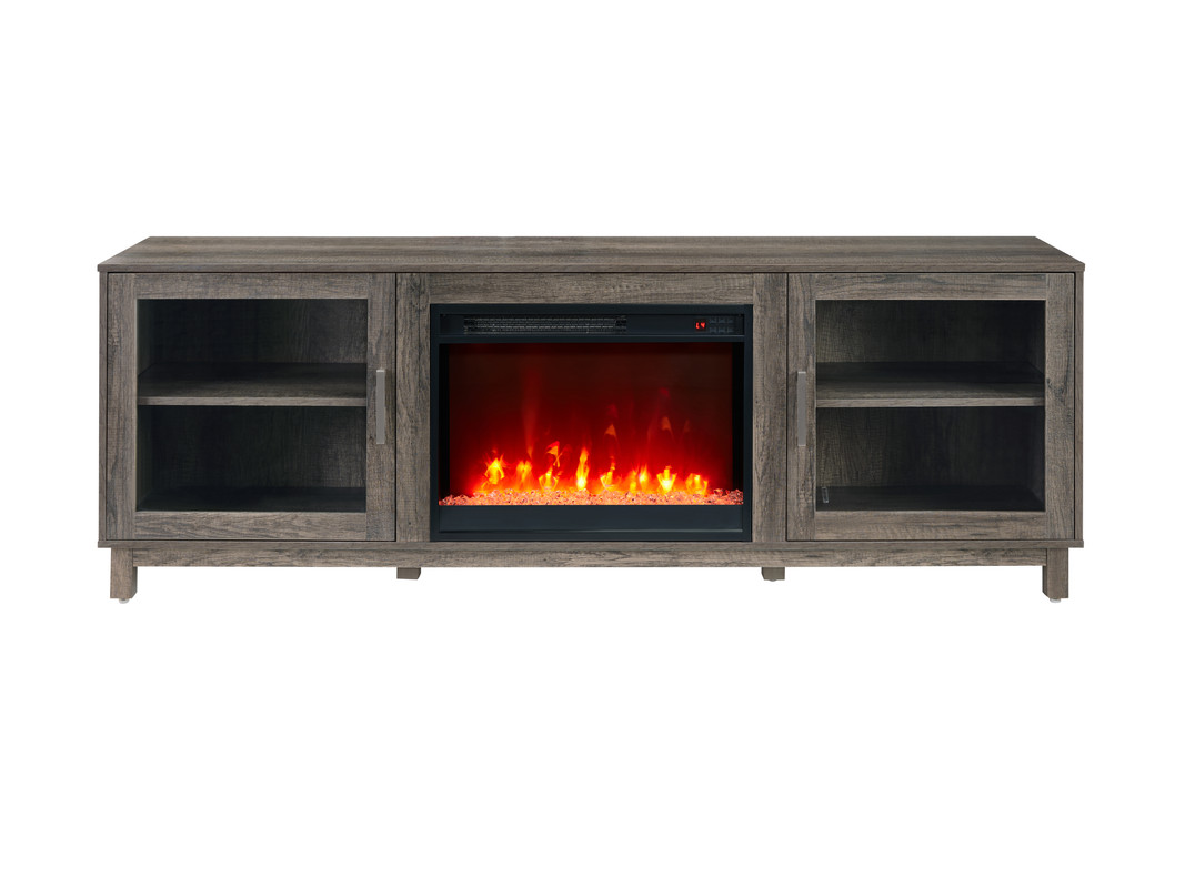 Summit 70"W Gray Walnut Finish TV Stand Console with Fireplace and Heater Summit 70"W Gray Walnut Finish TV Stand Console with Fireplace and Heater product image