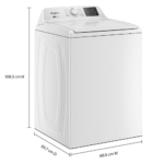 WTW4107SW Whirlpool® 4.2 - 4.3 Cu. Ft. Top Load Washer with 2-in-1 Removable Agitator dimensions product image