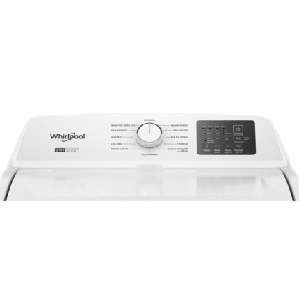 WTW4107SW Whirlpool® 4.2 - 4.3 Cu. Ft. Top Load Washer with 2-in-1 Removable Agitator controls close up product image