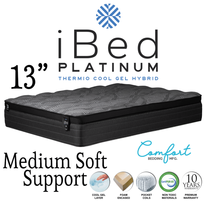 iBed Platinum Thermio Cool Gel Hybrid #3 Soft By Comfort Bedding product image