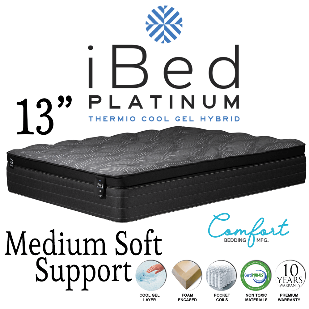 iBed Platinum Thermio Cool Gel Hybrid #3 Soft By Comfort Bedding product image