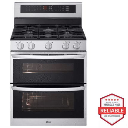 LDGL6924S LG 6.9 cu. ft. Smart Gas Double Oven Freestanding Range with ProBake Convection, Air Fry & Air Sous Vide product image